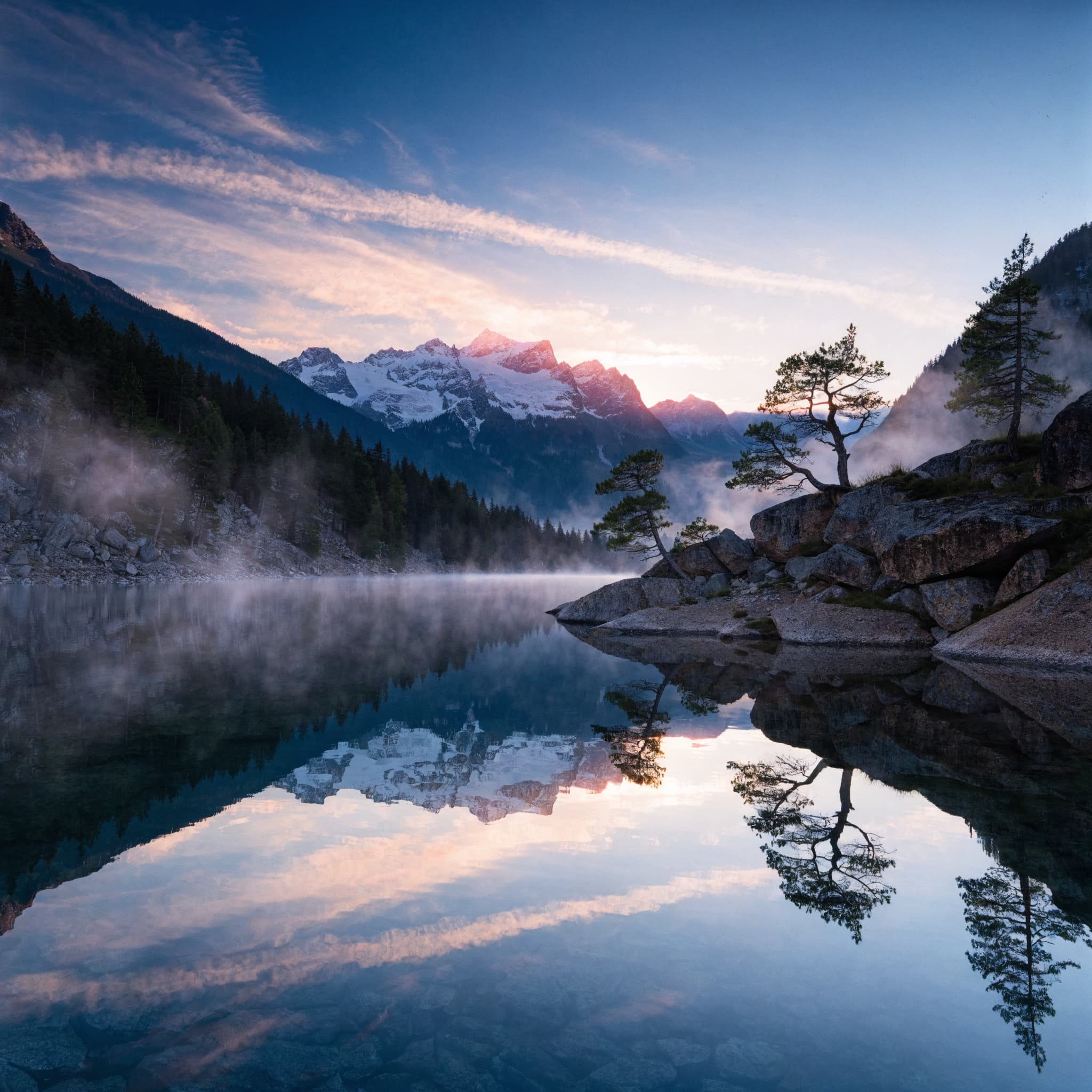 Recraft V4 — Lago alpino